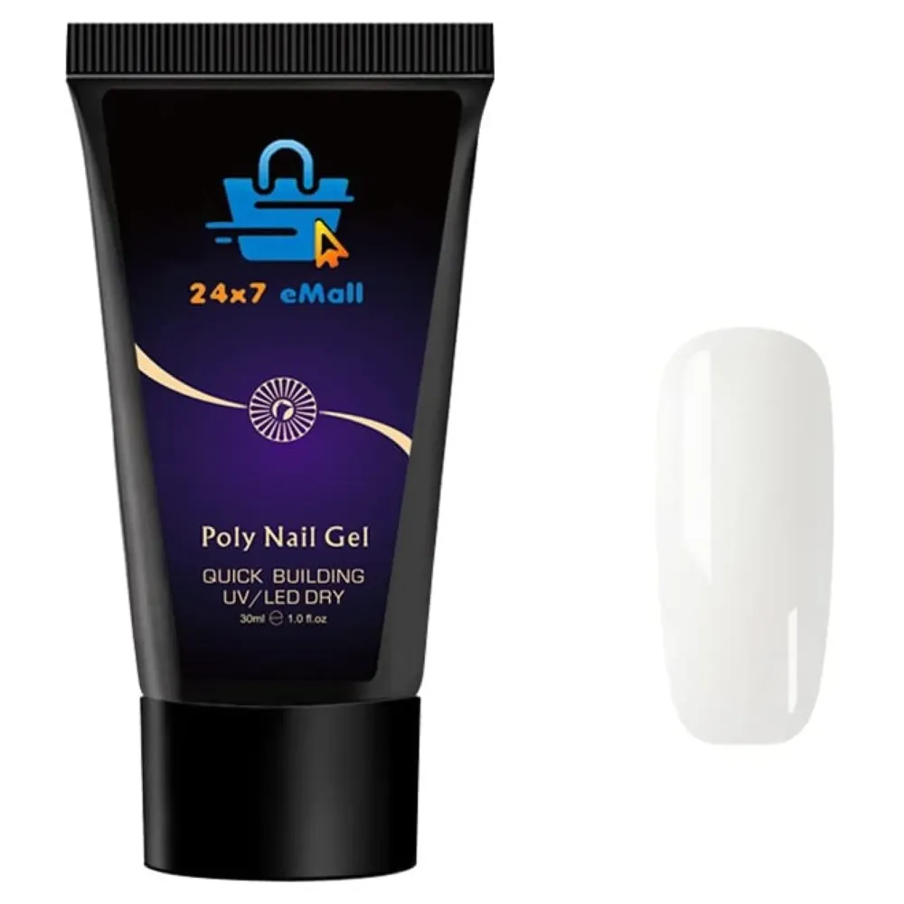White 30 Ml Poly Nail Gel Acrylic Gel Tube 30ML Nail UV Nail Gel Acrylic For Nail Extension