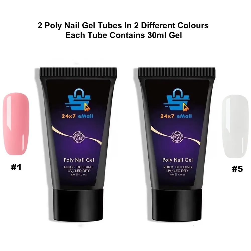Poly Nail Gel Nail UV Gel 2 Pcs 30 ML Each Nail Art Uv Nail Gel Acrylic Nail Extention