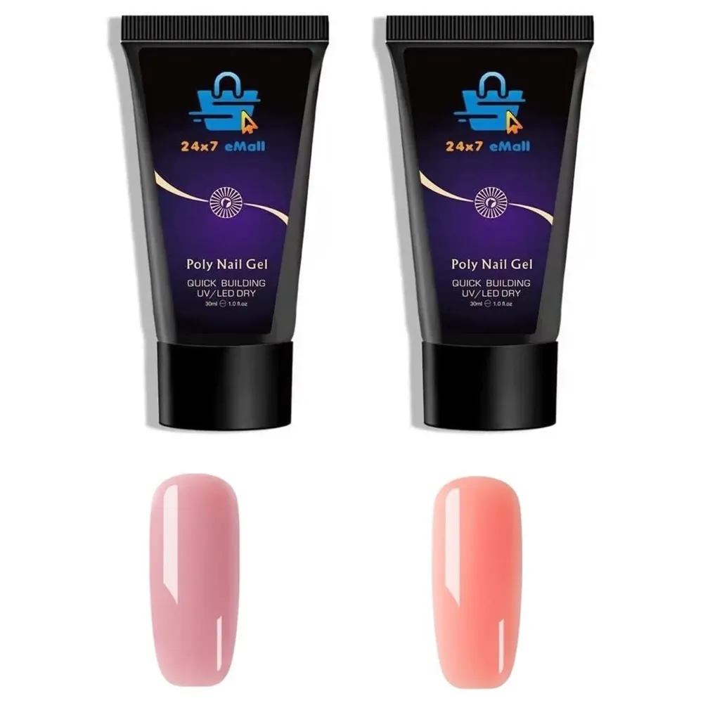 2 Pcs Nail Poly Nail Gel UV Nail Gel Acrylic Nail Extension, 30 Ml Each