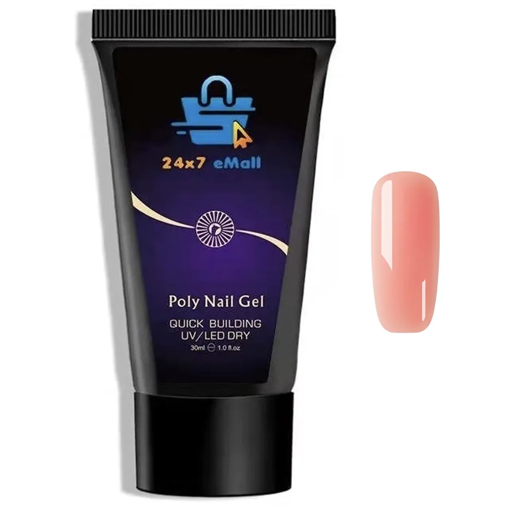 Acrylic Gel Poly Nail Gel Nail Gel Extension Set with Nail Buffer, Spatula and 100Pcs Nails