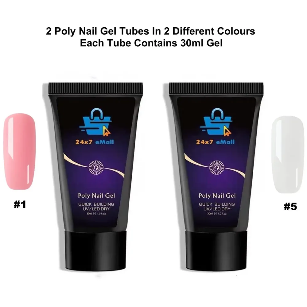 Acrylic Gel Poly Nail Gel Nail Gel Extension Set 2 Pc (30 ml Each) - 2