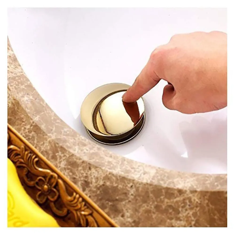 Brass Full Threaded Pop Up Waste Coupling 5", Brass Top (Gold (5 Inch))