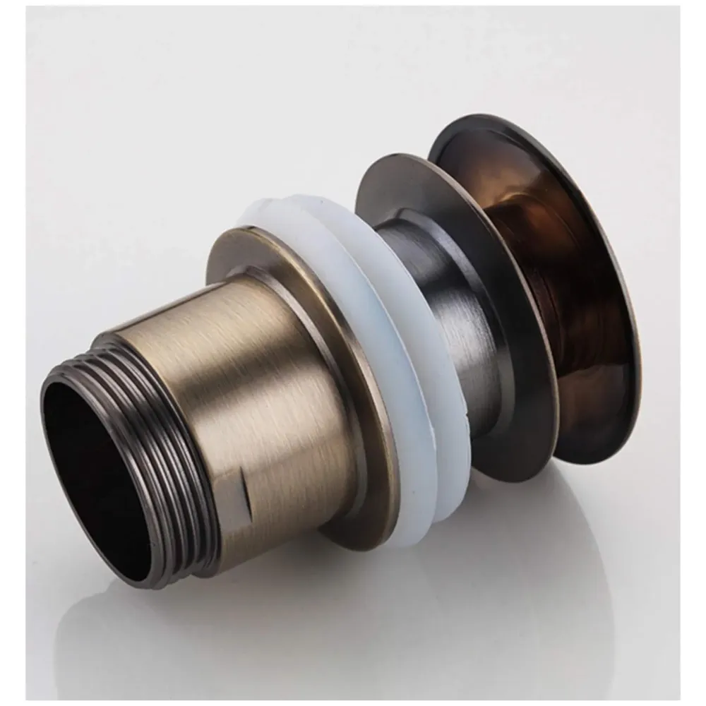 Brass Full Threaded Pop Up Waste Coupling, Brass Top (Antique - 6 Inches)