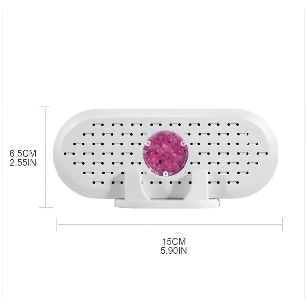 Portable Dehumidifier Air Dryer, Ultra-Quiet Air Cleaner with 1000 ml Tank, Auto Shut Off, Damp & Fungus Control Absorber with Silica Gel for Bedroom, Office, Wardrobe, Suitcase & Kitchen