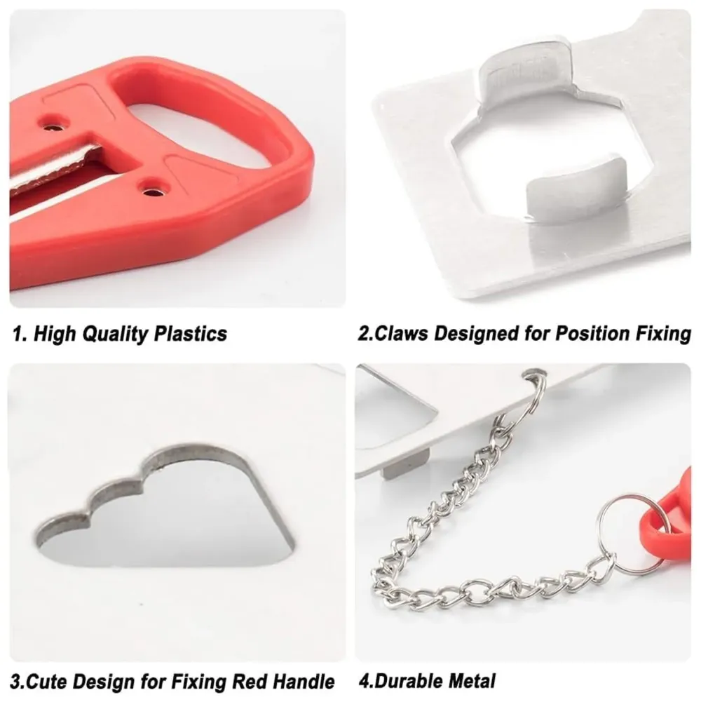 Portable Door Lock Home Security Travel Lockdown Locker Locks for Additional Safety and Privacy Perfect for Traveling Hotel Home Apartment College, Red - 3