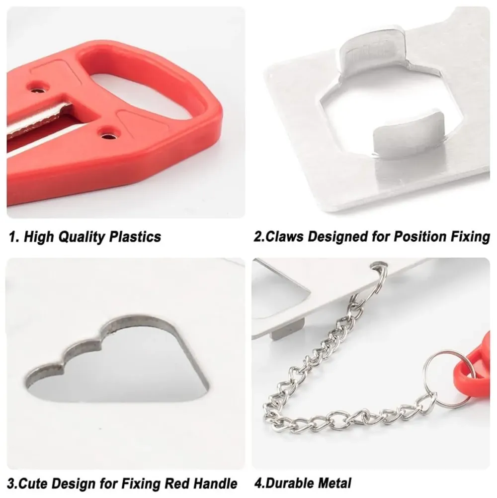 Portable Door Lock Home Security Travel Lockdown Locker Locks for Additional Safety and Privacy Perfect for Traveling Hotel Home Apartment College, Red