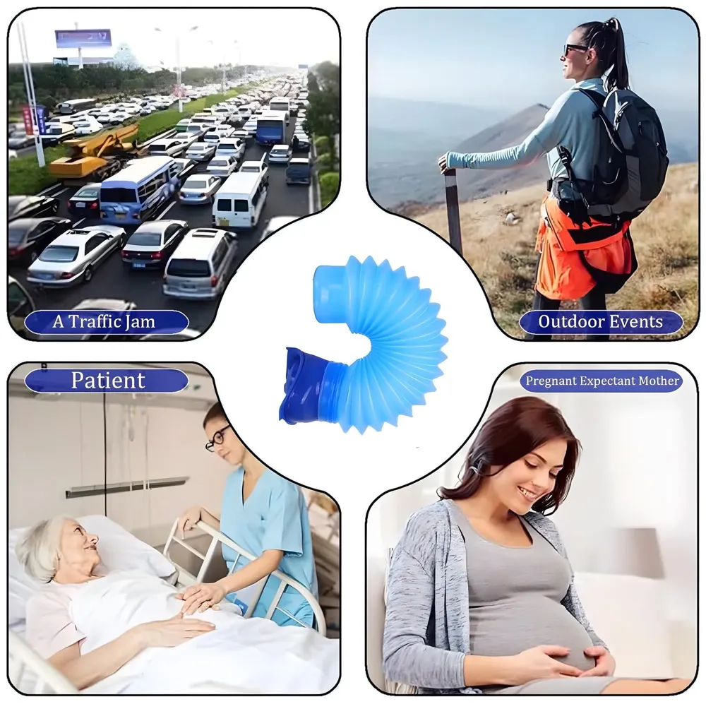 750ML Portable Urine Bottle Male and Female Compatible Travel Camping Mini Toilet Sealed Childrenfor Hiking for Driving Outdoor, Senior Old People Friendly - 4