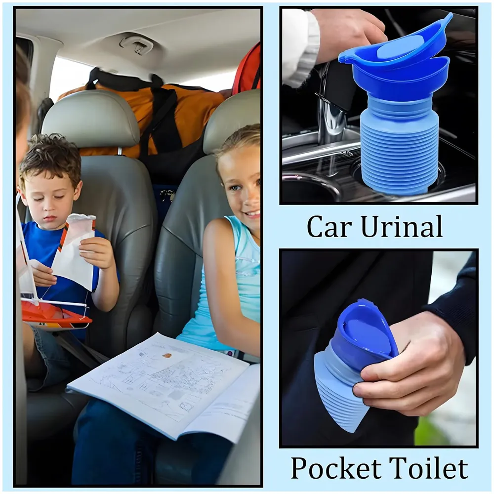 750ML Portable Urine Bottle Male and Female Compatible Travel Camping Mini Toilet Sealed Childrenfor Hiking for Driving Outdoor, Senior Old People Friendly - 6