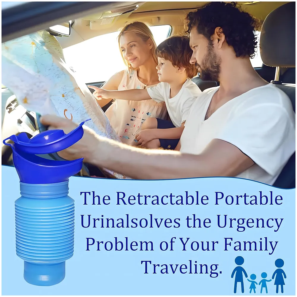750ML Portable Urine Bottle Male and Female Compatible Travel Camping Mini Toilet Sealed Childrenfor Hiking for Driving Outdoor, Senior Old People Friendly - Premium