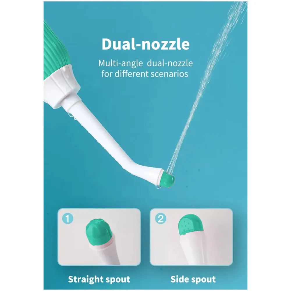 500ml Portable Retractable Travel Bidet with Bag 2 Nozzles for Toilet Handheld Health Faucet Cleansing Childbirth Cleaner - for Outdoor, Camping, Personal Hygiene - 2
