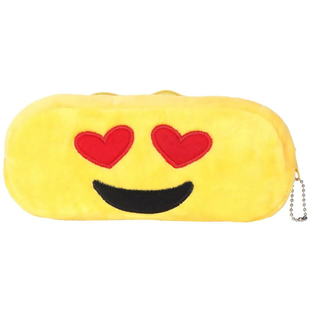 Emoji Children, Kid's Soft Toys Favorite Pencil Box Pouch (Heart)