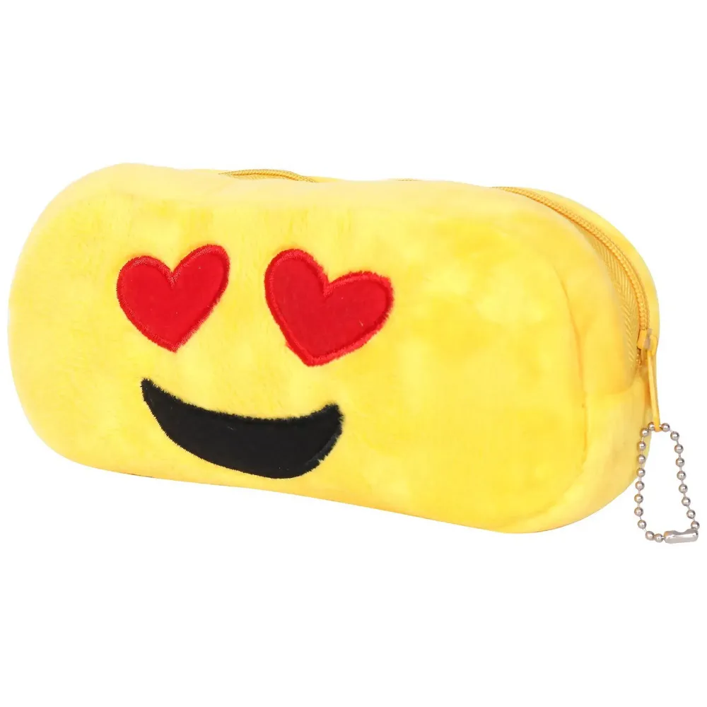 Emoji Children, Kid's Soft Toys Favorite Pencil Box Pouch (Heart) - 2