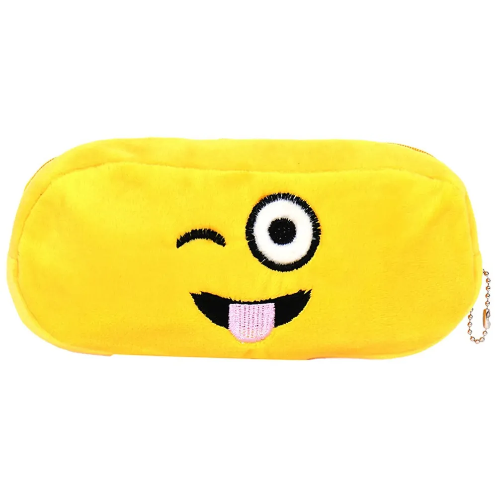 Children Kids Favorite Emoji Soft Toys Pencil Box Pouch (Tongue)