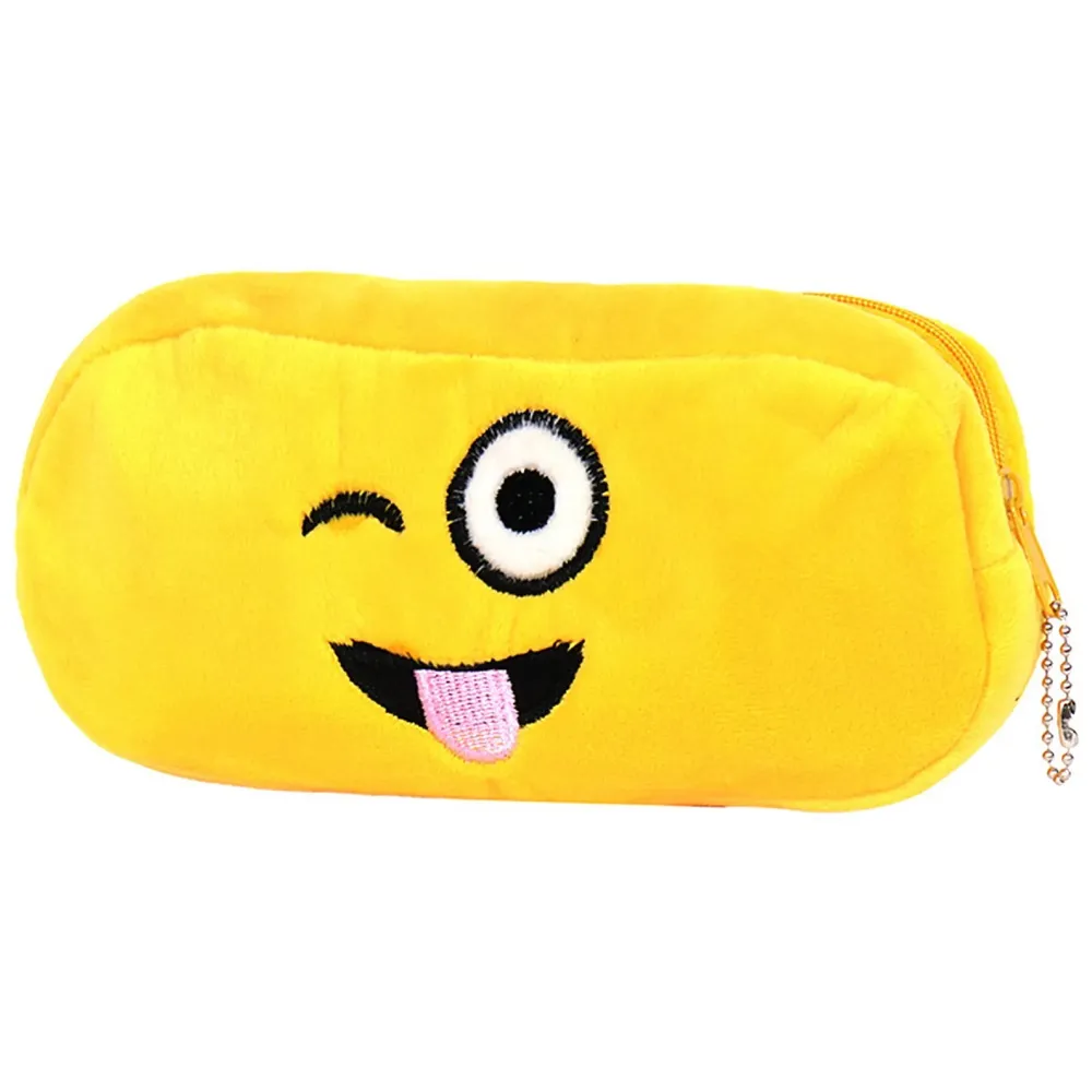 Children Kids Favorite Emoji Soft Toys Pencil Box Pouch (Tongue) - 2