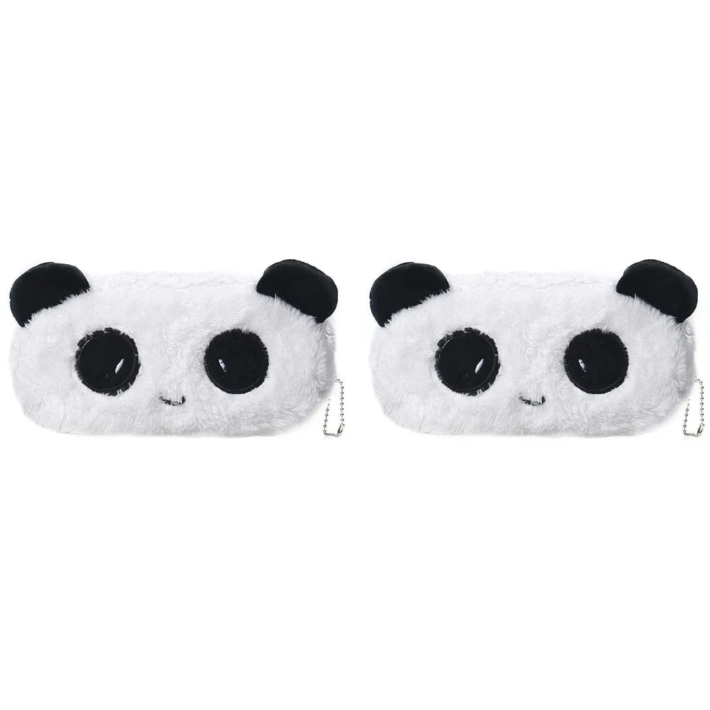 Fur Soft Toys Panda Pencil Pouch Pencil Box for Children (Panda Fur, 2)