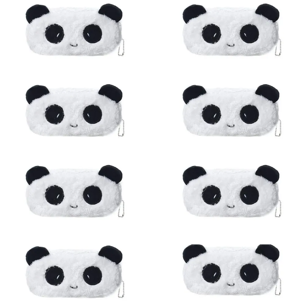 Fur Soft Toys Panda Pencil Pouch Pencil Box for Children (Panda Fur, 8)