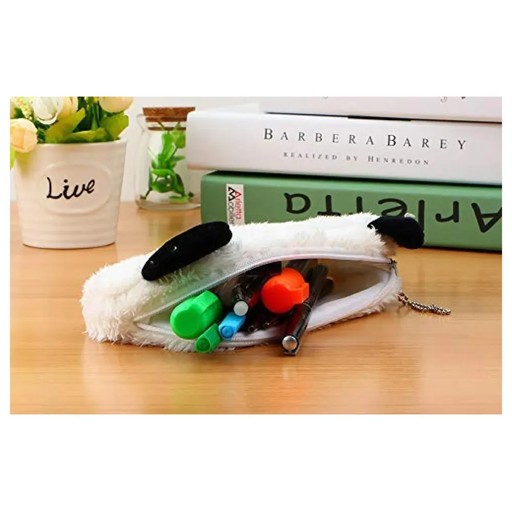 Fur Soft Toys Panda Pencil Pouch Pencil Box for Children (Panda Fur, 8) - 5