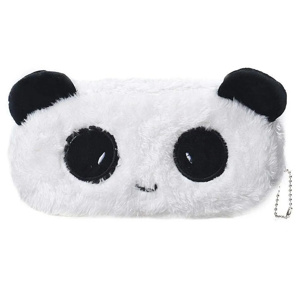 Fur Soft Toys Panda Pencil Pouch Pencil Box For Children (Panda Fur, 1),Blue