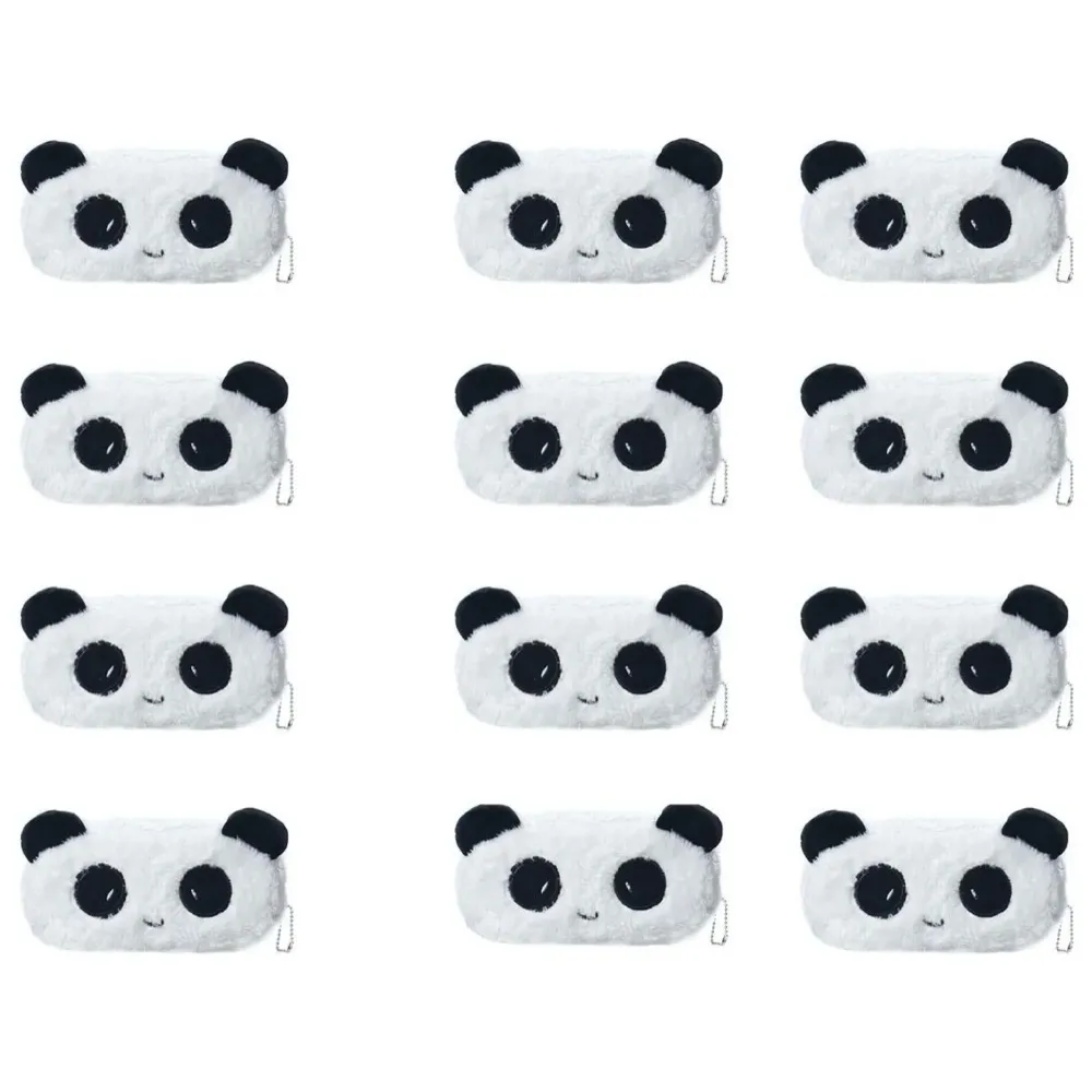 Fur Soft Toys Panda Pencil Pouch Pencil Box for Children (Panda Fur, 12)