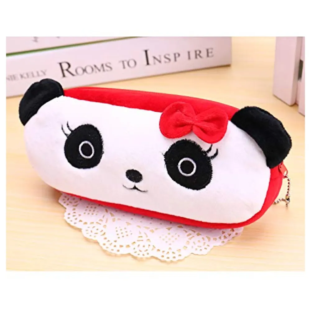 Lady Panda Animal Pencil Pouch Soft Toys for Children, Kids Favorite Pencil Box (Lady Panda)