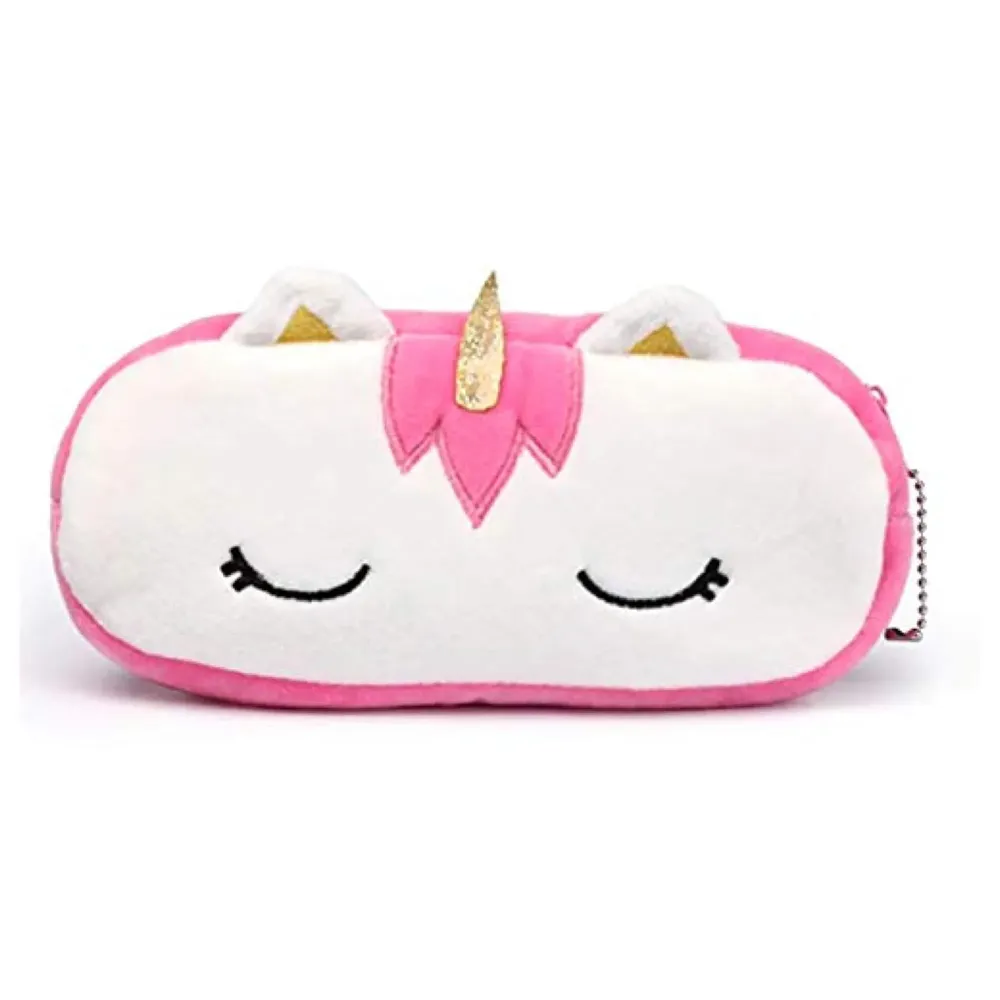 Kids Favorite Pink Unicorn Pencil Pouch Soft Toys Pencil Box for Children (Multicolour)