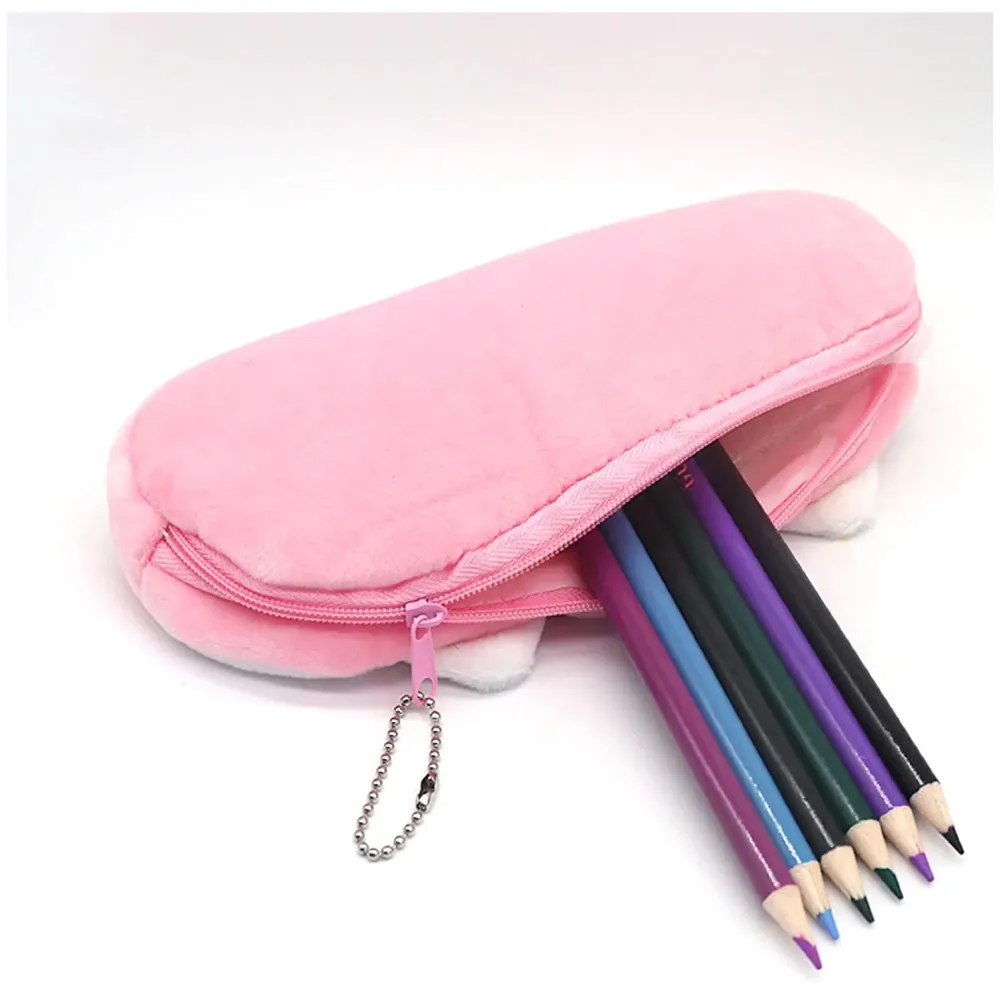Kids Favorite Pink Unicorn Pencil Pouch Soft Toys Pencil Box for Children (Multicolour)