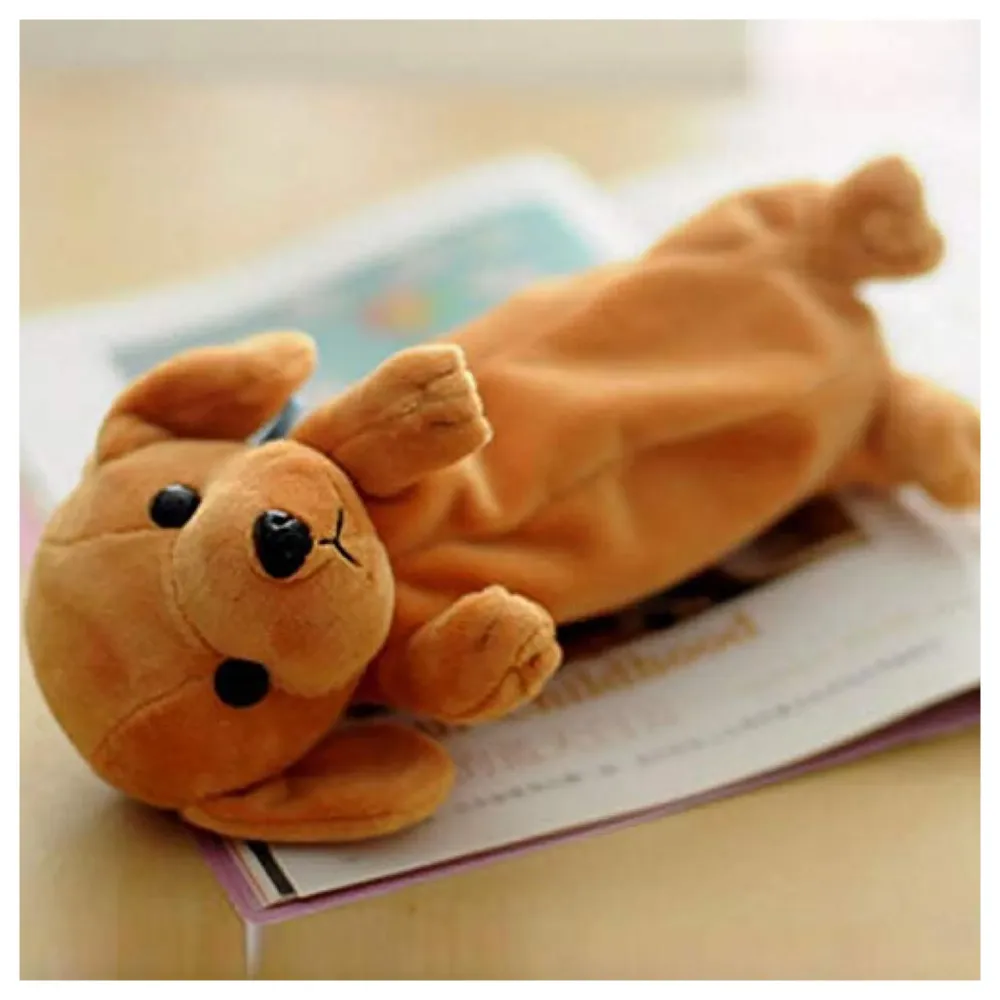 Fabric Kids Favorite 3D Dog, Emoji Soft Toys Pencil Pouch Pencil Box For Children (Multicolour)