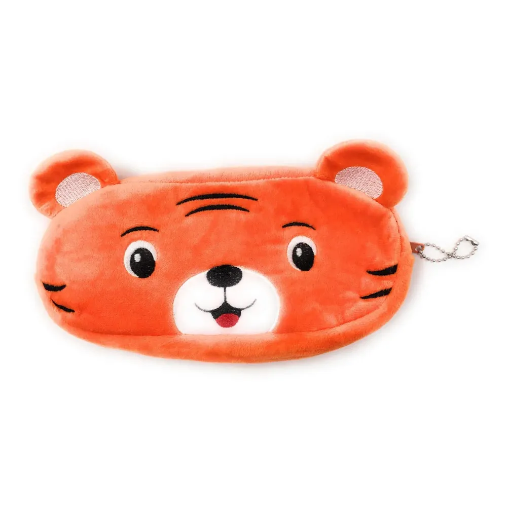 Emoji Pencil Pouch Soft Toys for Children, Kids Favorite Pencil Box (Tiger)