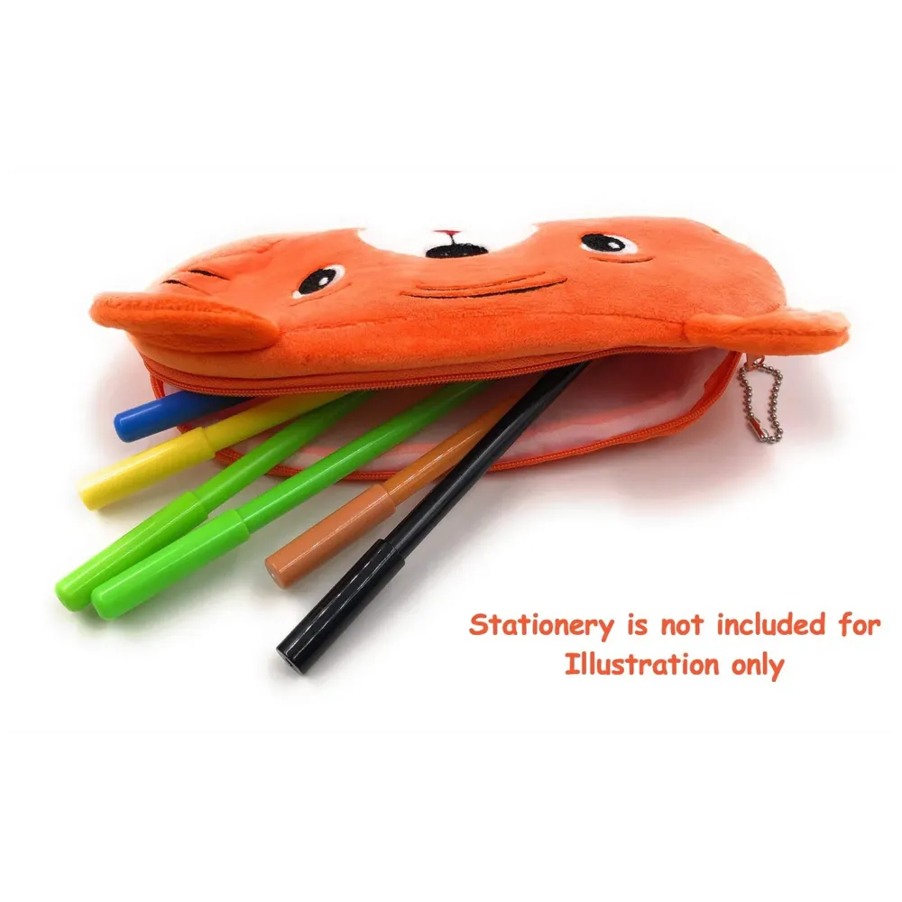 Emoji Pencil Pouch Soft Toys for Children, Kids Favorite Pencil Box (Tiger)