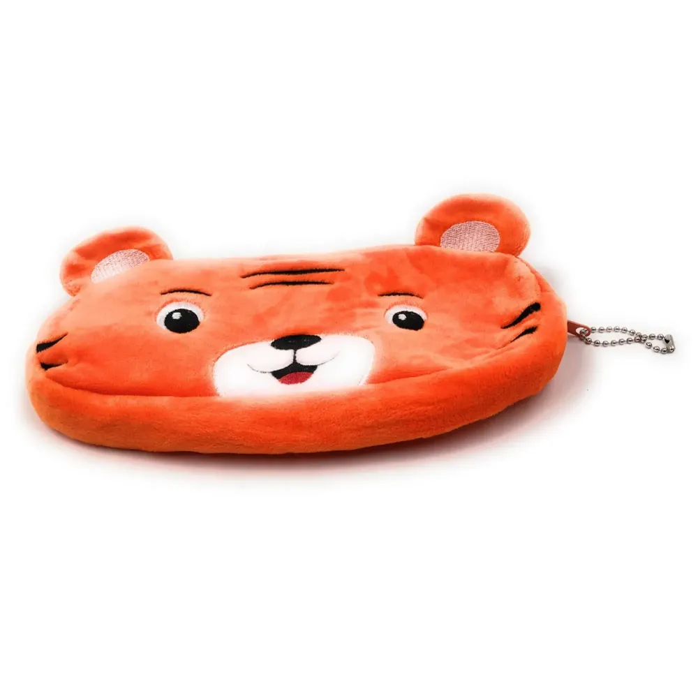 Emoji Pencil Pouch Soft Toys for Children, Kids Favorite Pencil Box (Tiger)