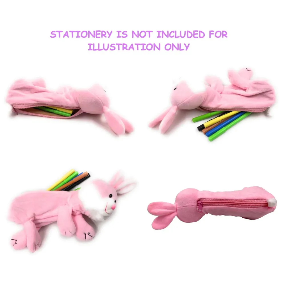 Rabbit Pencil Pouch Soft Toys for Children, Kids Favorite Pencil Box (3D Rabbit)