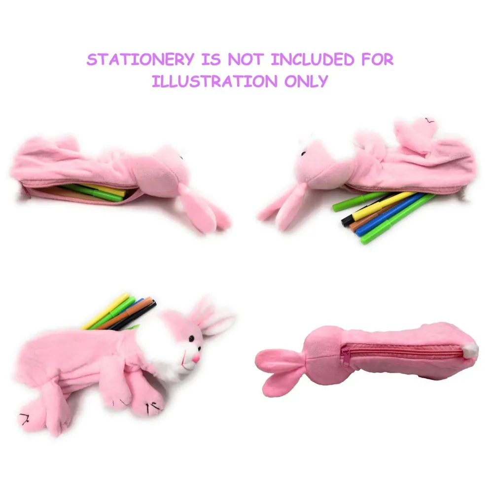 Rabbit Pencil Pouch Soft Toys for Children, Kids Favorite Pencil Box (3D Rabbit)