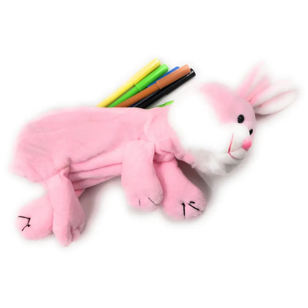 Rabbit Pencil Pouch Soft Toys for Children, Kids Favorite Pencil Box (3D Rabbit)