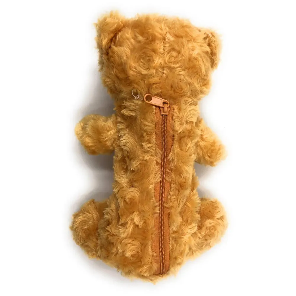 Bear Pencil Pouch Soft Toys for Children, Kids Favorite Pencil Box (3D Brown Bear)