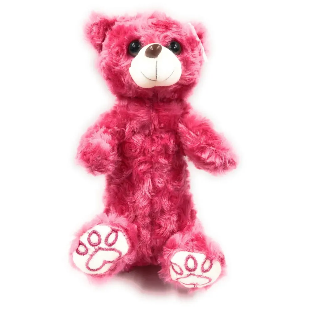 Bear Pencil Pouch Soft Toys for Children, Kids Favorite Pencil Box (3D Dark Pink Bear)