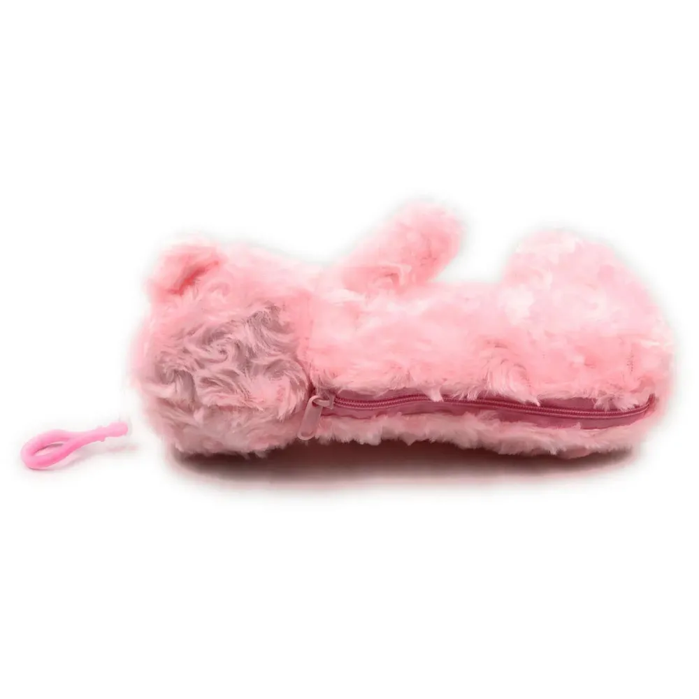 Bear Pencil Pouch Soft Toys for Children, Kids Favorite Pencil Box (3D Light Pink Bear)