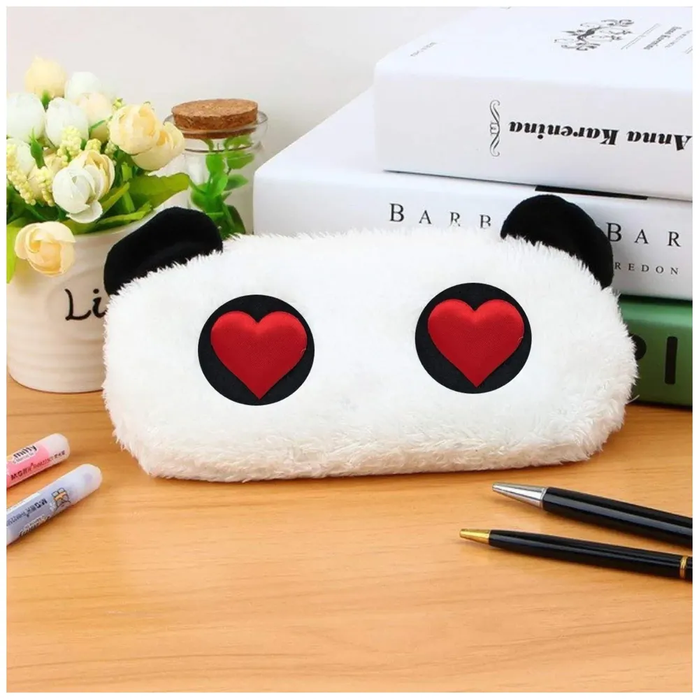 Panda Heart Pencil Pouch Soft Toys for Children, Kids Favourite Pencil Box