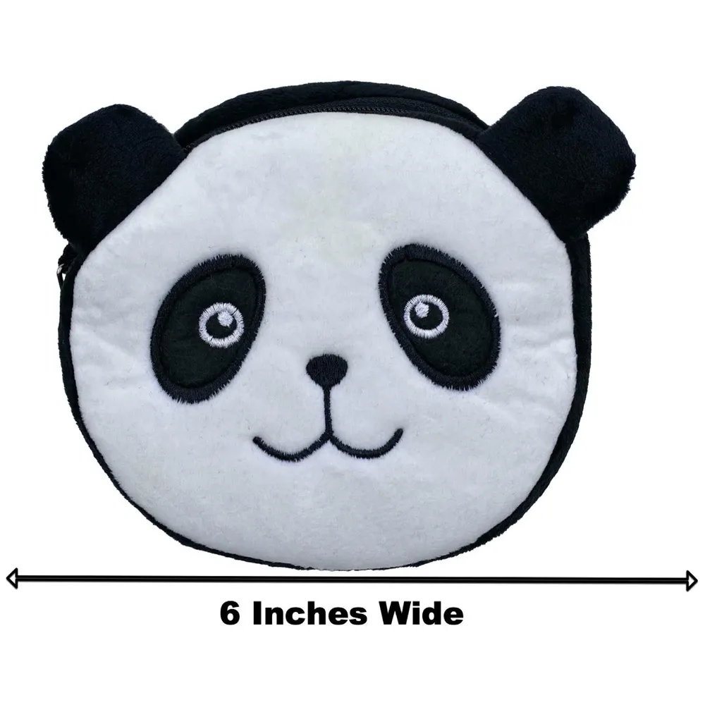 Emoji Pencil Pouch Soft Toys for Children, Kids Favorite Pencil Box (Panda Round)