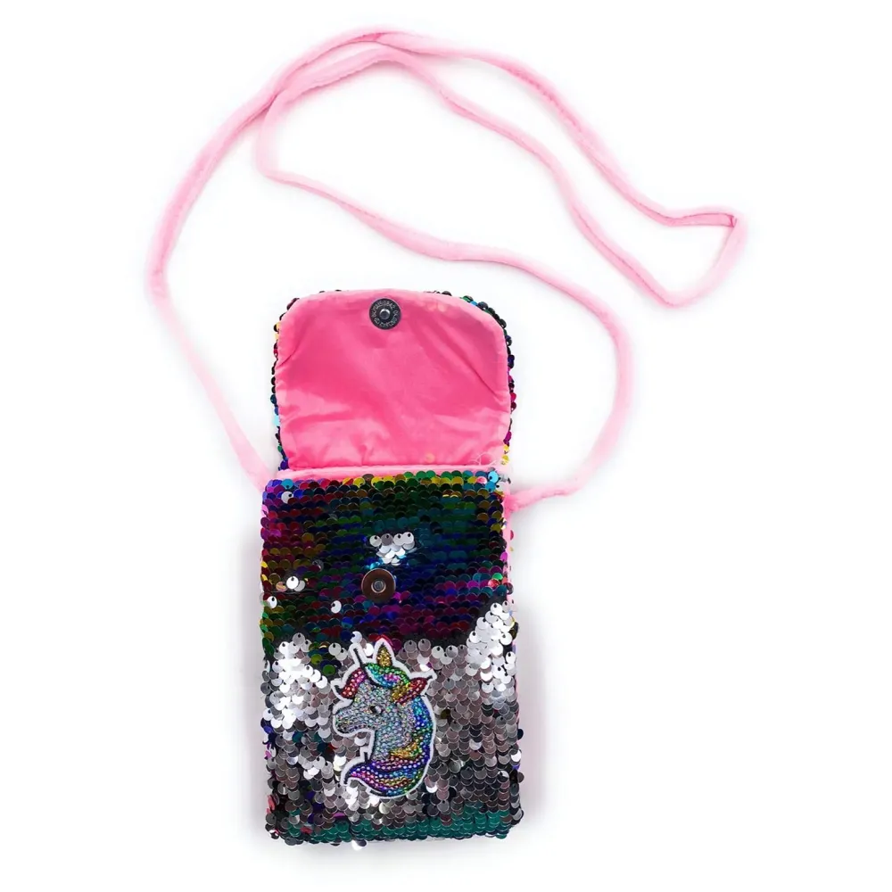 Emoji Pencil Pouch Soft Toys for Children, Kids Favorite Pencil Box (Unicorn Sequin)