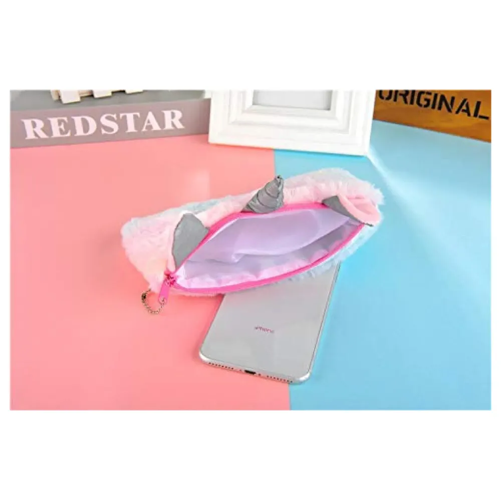 unicorn rainbow pencil pouch soft toys for children, kids favorite pencil box- Multi color - 4