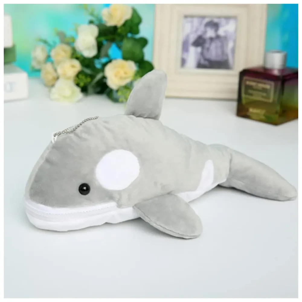 Pencil Pouch Dolphin Fish Soft Toys for Children, Kids Favorite School Pencil Box