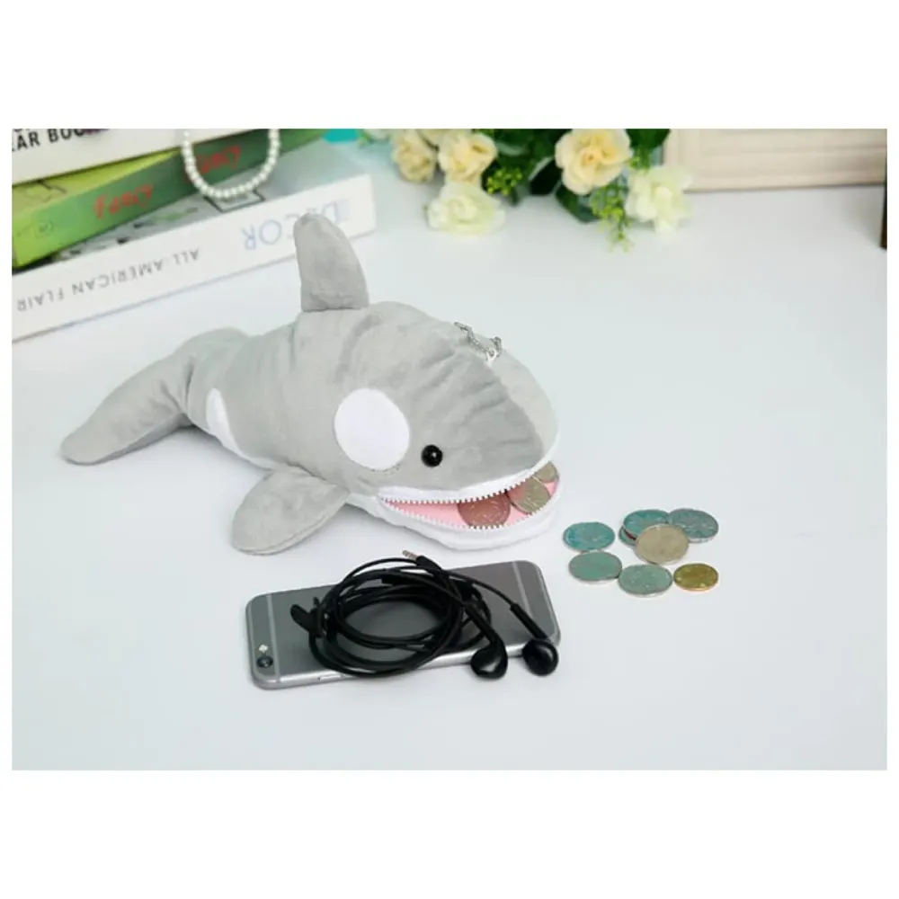 Pencil Pouch Dolphin Fish Soft Toys for Children, Kids Favorite School Pencil Box