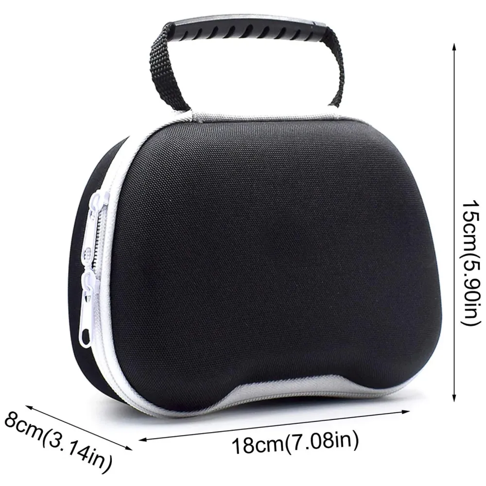 24x7 eMall Controller Case Compatible with PlayStation 5 Controller Black Hard Shell with Clear Cover and Thumb Grips - 7