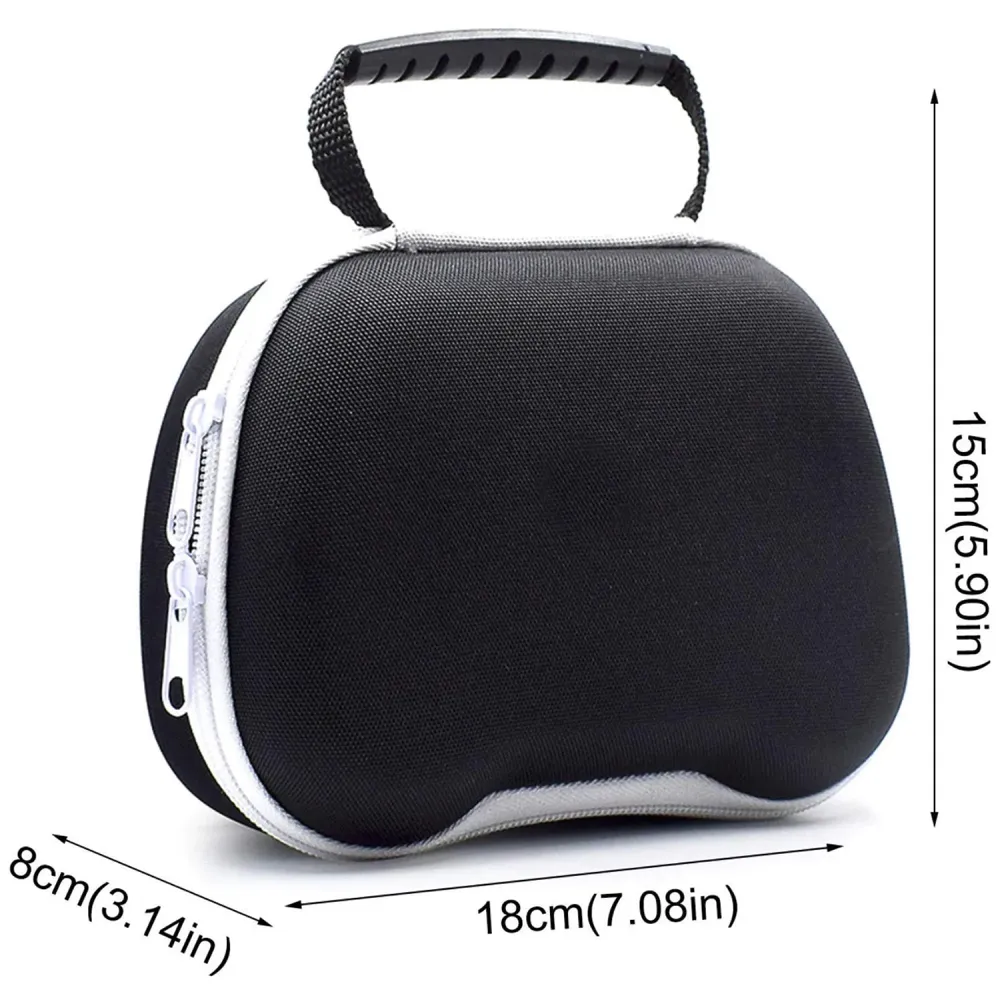 Controller Case Compatible with PlayStation 5 Controller Black Hard Shell with Clear Cover and Thumb Grips