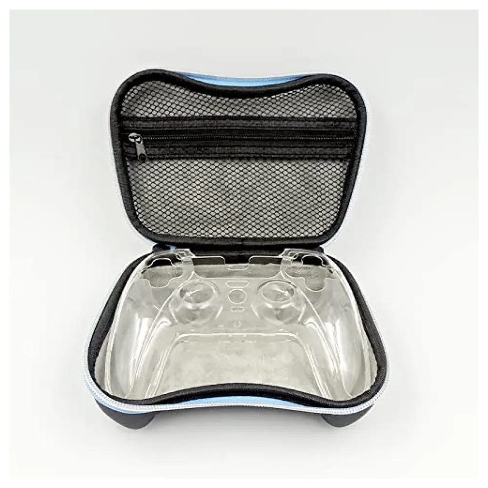 Controller Case Compatible with PlayStation 5 Controller Black Hard Shell with Clear Cover and Thumb Grips