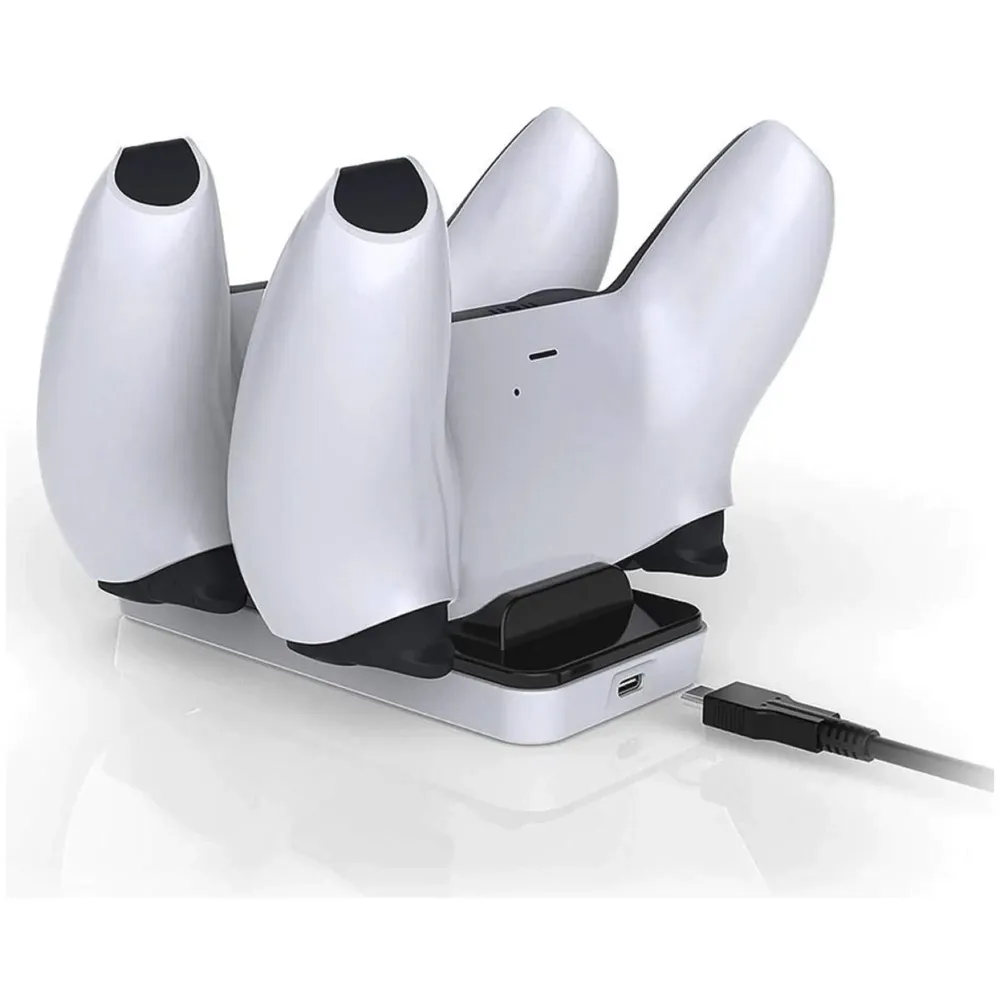 LED Charger Dock Station Dual USB Fast Charging Stand for PS5 Controller Type C Only. - 9