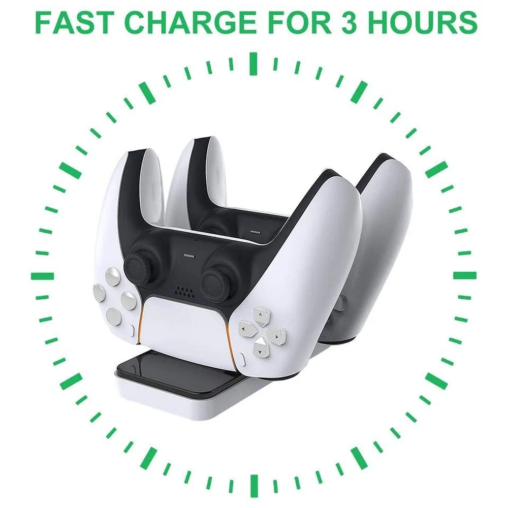 LED Charger Dock Station for PS5 Controller Dual USB Type C Fast Premium