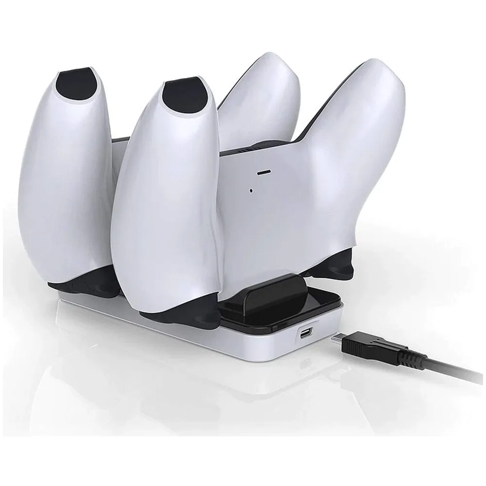 LED Charger Compatible with Ps5 Controller Charger Dock Station Dual USB Stand Type C.
