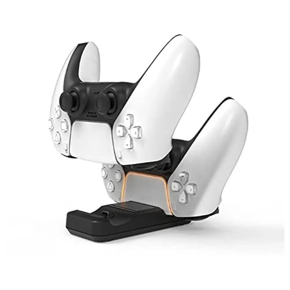 LED Charger Compatible with Ps5 Controller Charger Dock Station Dual USB Stand Type C.