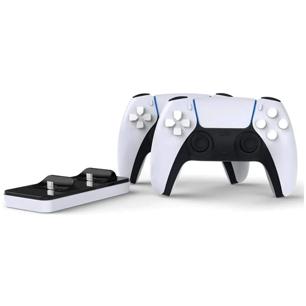 LED Charger Compatible with Ps5 Controller Charger Dock Station Dual USB Stand Type C.